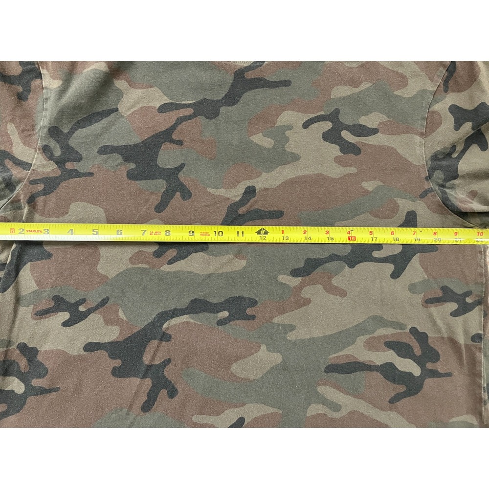 HM‎ Mens Relaxed Fit Camouflage Print T Shirt Size L Green Brown Short Sleeve - Picture 5 of 7